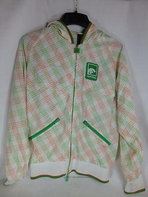 SupremeBeing Jacket White Green Orange Hooded Woman's - Main Image