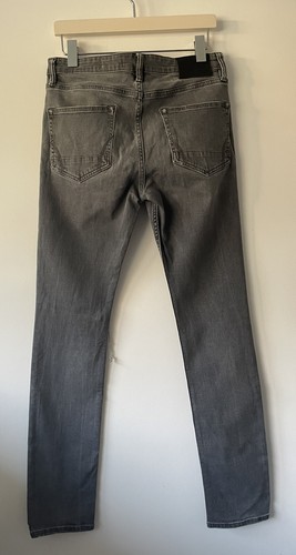 allsaints mens Distressed Look cigarette skinny jeans grey size w30 - Picture 2 of 14