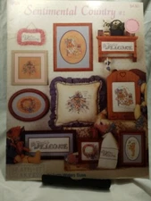 Sentimental Country #1 Cross Stitch Pattern Book(let)SAMPLER: WELCOME JOY FRIEND