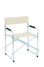 Poltrona Regista Aluminio Poliestere Ecru ideale per mare piscina spiaggia prato