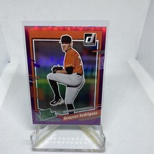2023 Donruss Baseball Rated Prospect Base Holo Purple Foil #78 Grayson Rodriguez
