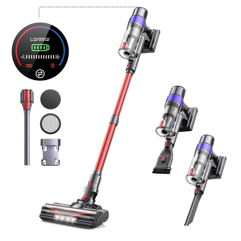 Aspirateur balai sans fil 500W 48Kpa moteur sans balais rechargeable pour sols durs