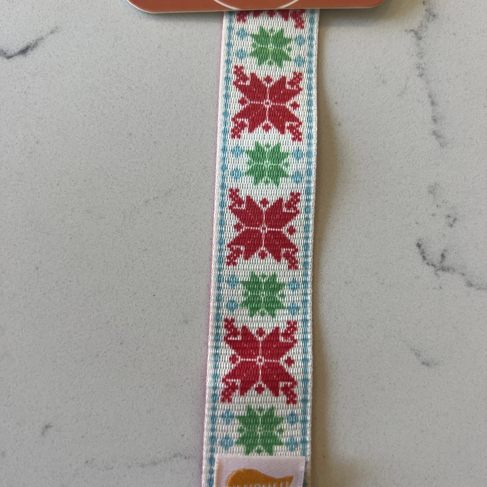 Ulubulu Universal Pacifier Clip Pointsettia Design Personalize Christmas M1 - Image 2 of 3