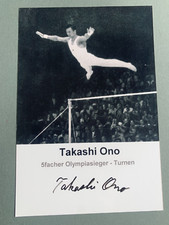 Takashi Ono 5x Olympic Champions 1956-64 Gymnastics Signed Photo 10x15 Autograph