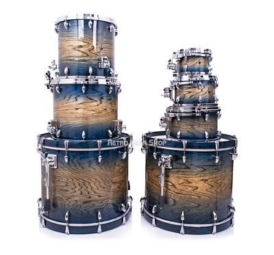 Tama Star Walnut Indigo Blue Fade Custom Drum Kit 6 piece Bass Tom