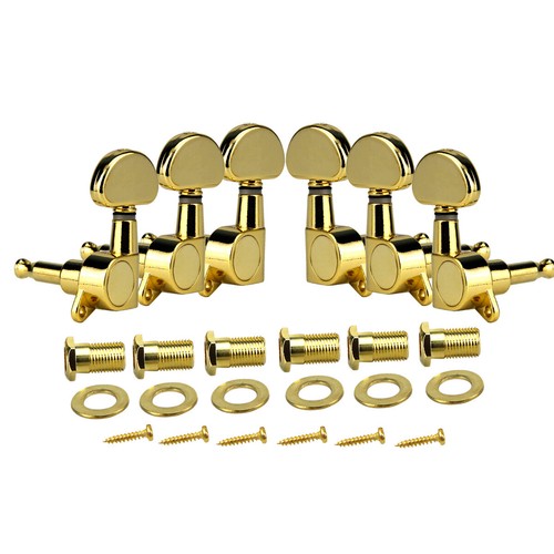 FLEOR 3x3 Acoustic Electric Guitar Tuning Pegs Machine Heads 3L 3R Sealed Tuners - Picture 14 of 16