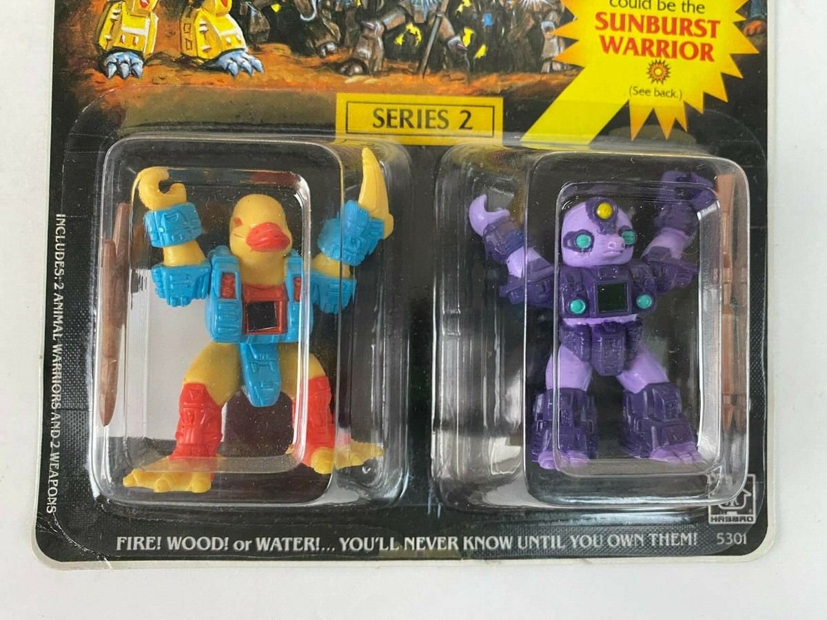 Battle Beast Vtg 1987 Series 2 Run Amuck Duck / Miner Mole MOC NIB