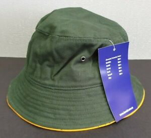 BNWT Boy Girls Bottle Green Gold Trim LWR Sz M 57cm School Uniform Bucket Hat BNWT Boy Girls Bottle Green Gold Trim LWR Sz M 57cm School Uniform Bucket Hat
