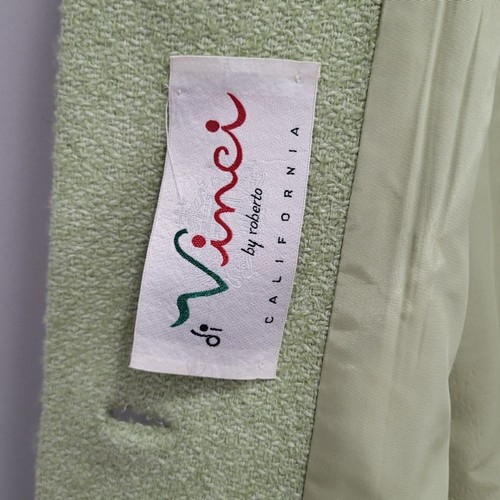 Di Vinci By Roberto 50s 60s California Vintage Light Green Coat Size Medium - Bild 7 von 9