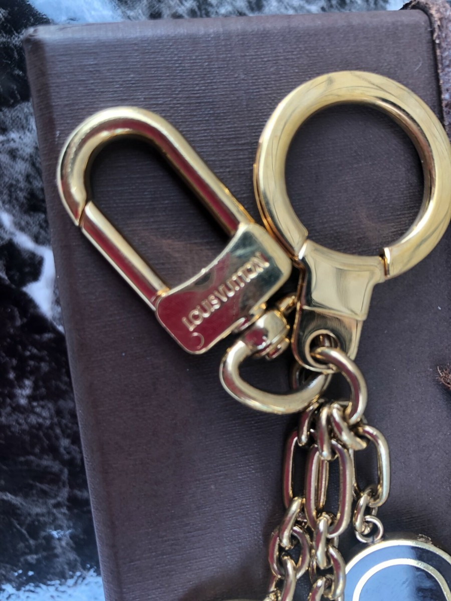 LOUIS VUITTON Key ring holder Chain Bag charm AUTH Porto Cle