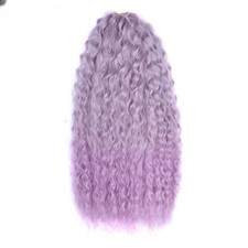 Braid Synthetic Hair Weave 22 Inch Purple Hair Extensions High Temperature Fiber