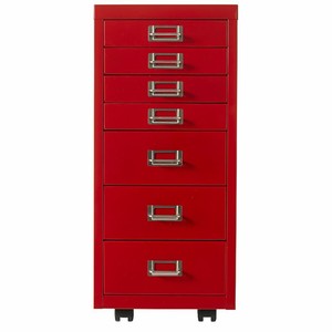 New Spencer Desktop 7 Drawer Office Filing Storage Cabinet A4 Red