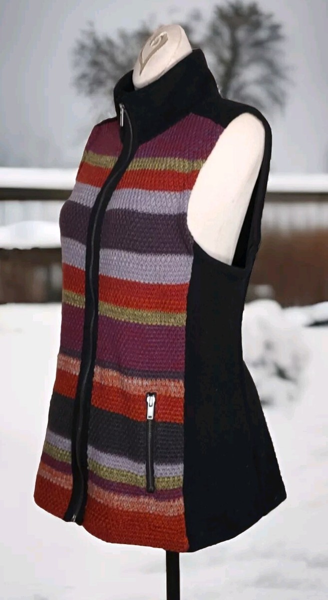 Ruff Hewn - Multicolor Knit Front / Black Fleece Back Full Zip