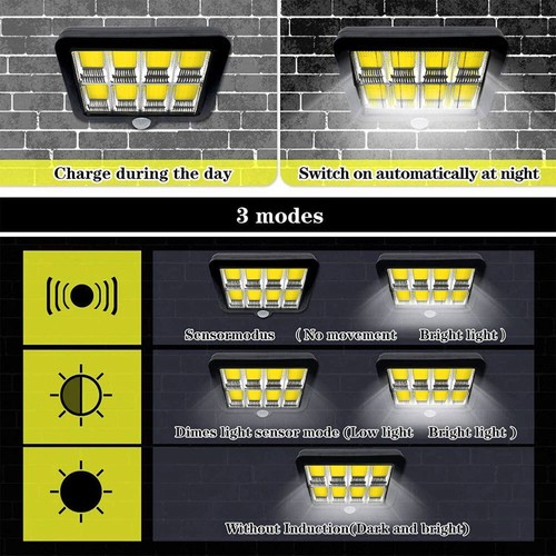 1000000lm LED Solar Street Light Security Flood Lamp Motion Sensor Outdoor Wall - Picture 6 of 13