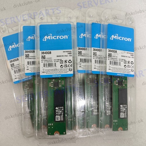 New Micron 7400 PRO 3.84TB M.2 22110 SSD NVMe Gen4 x4 MTFDKBG3T8TDZ-1AZ1ZABYY - Picture 3 of 8