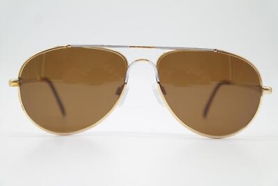 Vintage Sunglasses RODIER MR 720 Gold Silver Oval Sunglasses