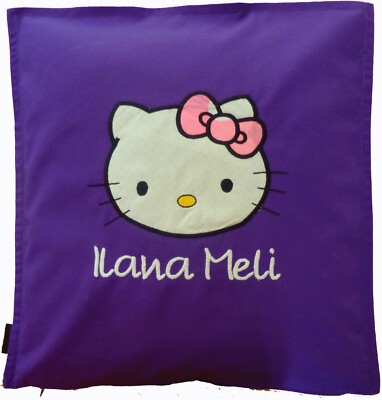 Hello Kitty Applikation personalisiert Stickerei Kinder Mädchen Geburtstag Geschenk 16'' Kissen