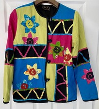 Julia Kim Art/patchwork Sixty's Style Hippie Jacket Medium/large