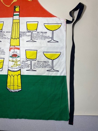 Delantal de bar de calabacchi vintage cócteles bebidas recetas alcohol hecho en Italia - Imagen 8 de 13