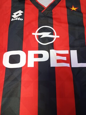 Maillot Domicile AC Milan 1994/95 Lotto - Taille M, Occasion état Moyen, Collector Pour Fans Du Rossoneri