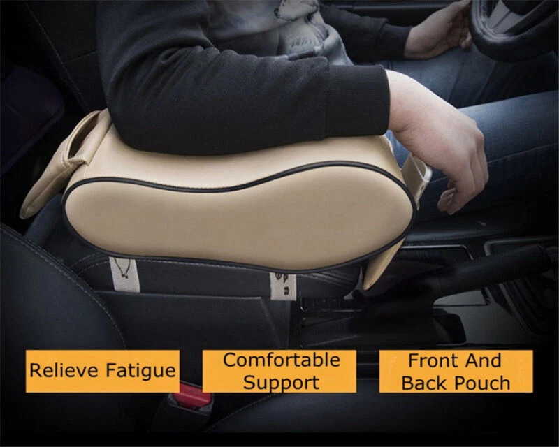 Almohada de apoyo universal para el cuello de coche camión reposabrazos central almohadilla de elevación bolsa de almacenamiento Foto 3 de 4