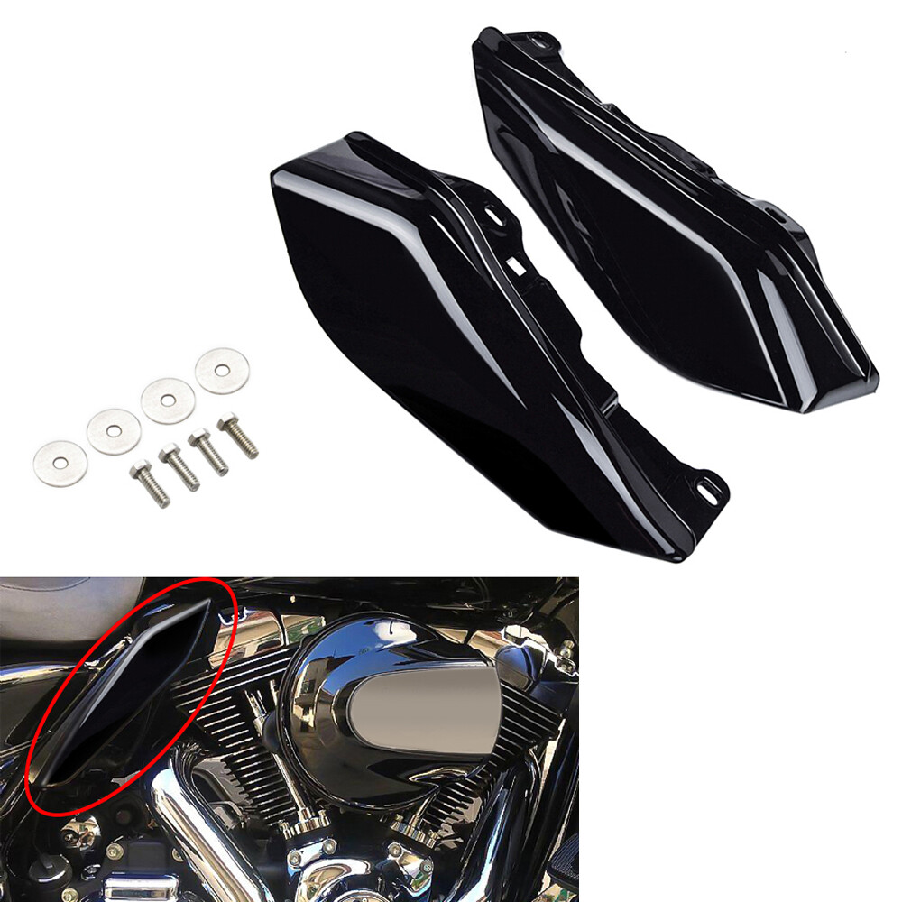Black ABS MidFrame Air Deflector Heat Shield Fit For Harley Street