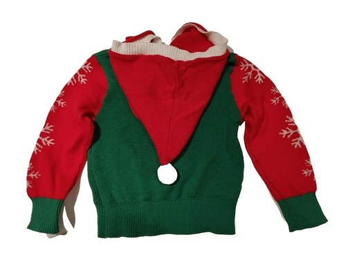 Grinch Toddler Girl Heart Ugly Sweater Hoodie Cindy Lou Who Christmas 12M 18M 2T - Picture 3 of 4