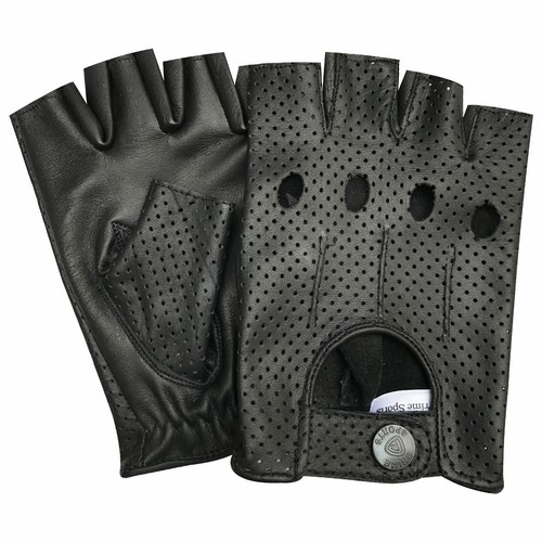 Nuevo Estilo Retro Calidad Cuero Suave Guantes de Conducir Sin Dedos Moda - Imagen 53 de 58