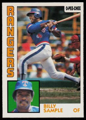 1984 O-Pee-Chee OPC Set Break Billy Sample Texas Rangers #12