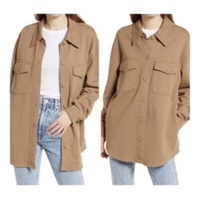 Joie Camel Tan Relaxed Fit Utility Shacket/jacket Size Medium