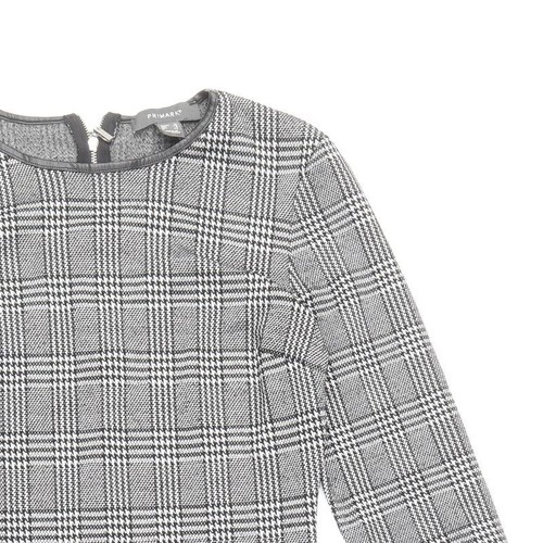 Primark Womens Grey Plaid Polyester Blend Pencil Dress Size 10 - Picture 4 of 12
