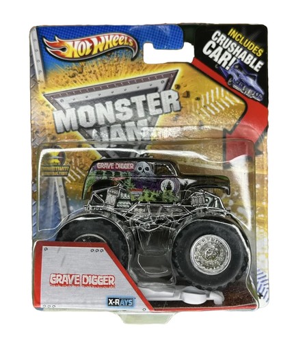 Hot Wheels Monster Jam 1:64 Grave Digger (w/ X-Rays/Crushable Car) 2013