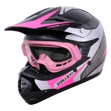 ZORAX Youth Kids Motocross Helmet MX Off Road BMX Dirt Bike Quad & Goggles