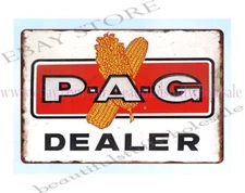 P-A-G Dealer farm seed metal tin sign nostalgic metal kitchen wall decor