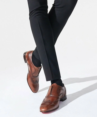 Christian Louboutin Mens Platerboy Flat Havane Brown Leather Dress Loafer 40 7 Christian Louboutin Mens Platerboy Flat Havane Brown Leather  main image 3
