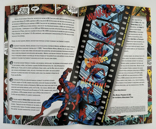 1995 Marvel Quartley Report #1 Toy Biz Goes Baes Public on NY Stock Exchange - Picture 3 of 3