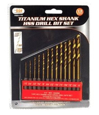 13pc IIT TITANIUM HEX SHANK QUICK CHANGE DRIL...