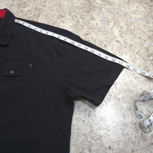 Ecko Unltd Shirt Men's Size 2XL Black Short Sleeve Pockets Button Down Epauletts - Picture 6 of 17