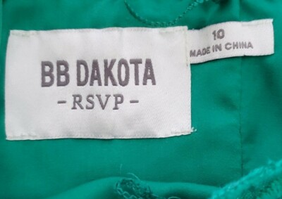 BB Dakota Women's Lace Green Dress Size 10 Zip Back NWOT BB Dakota Women's Lace Green Dress Size 10 Zip Back NWOT
