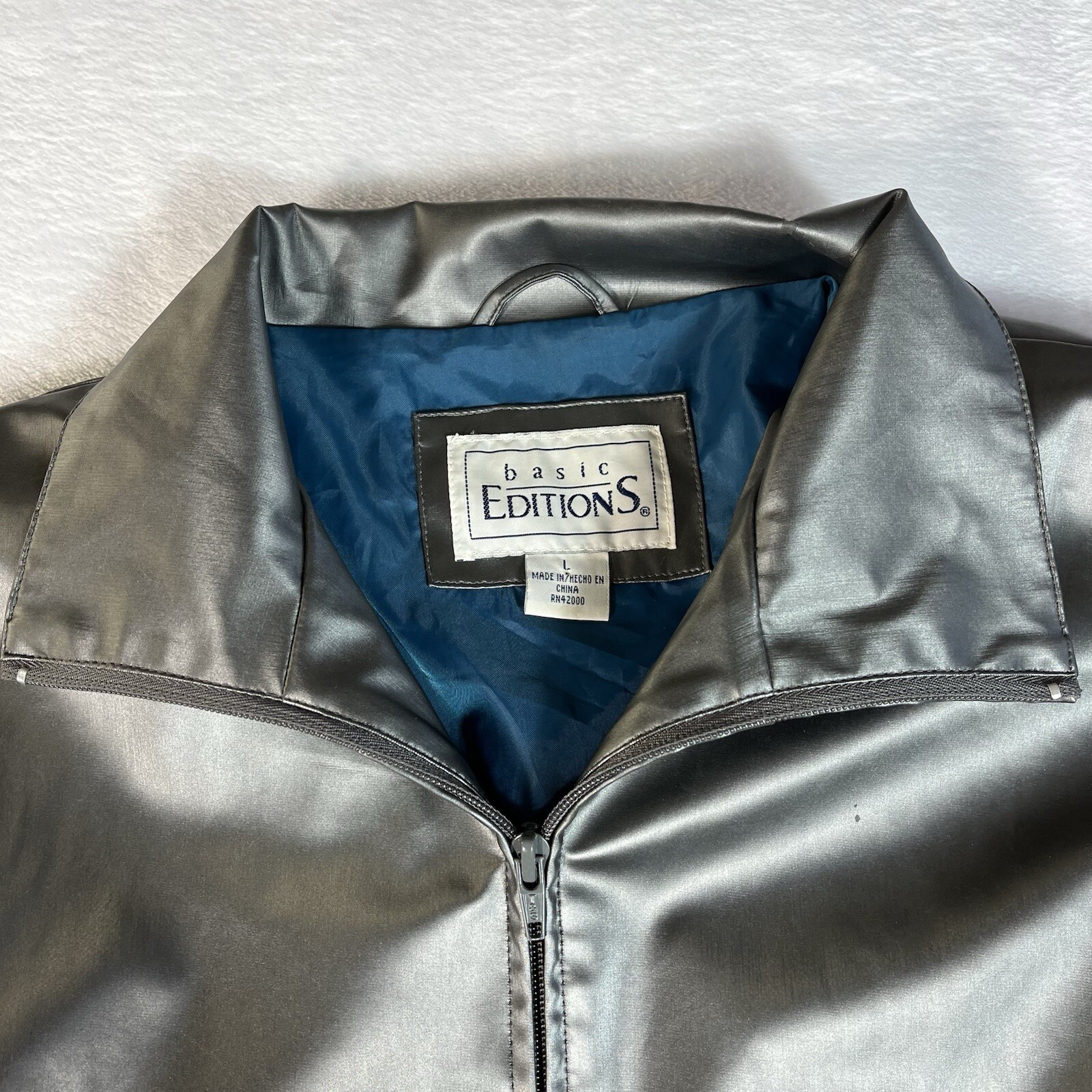 Basic Editions Women’s Jacket Silver Large - image 5