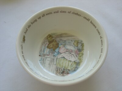 Wedgwood of Etruria & Barlaston Beatrix Potter Mrs Tiggy-Winkle 5 3/4'' Bowls #b