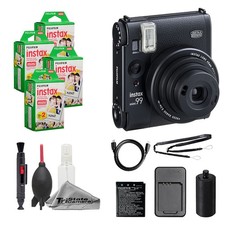 Fujifilm Instax Mini 99 Camera Black w/ 80 Mini Film Cleaning Kit