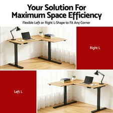 Artiss L-Shape Electric Standing Desk Sit Stand Up Height Adjustable Motorised — image 6