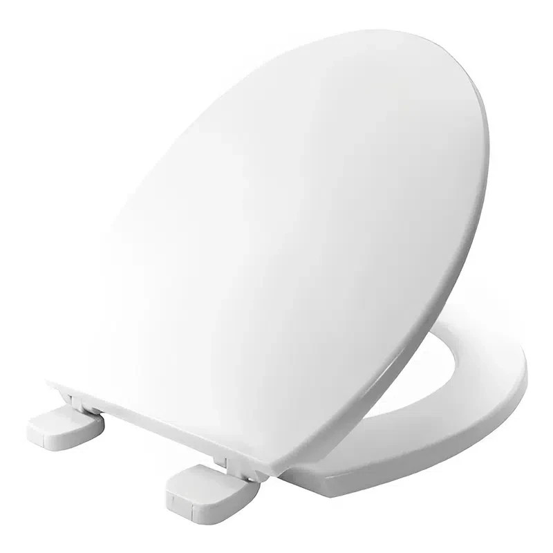 Bemis Kent Ultra-Fix Toilet Seat White with Adjustable Plastic Hinges -108065000
