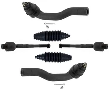 Front Inner & Outer Tie Rods & Universal Boots For Mazda CX-9 2007-2015