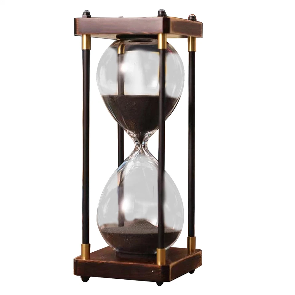 Temporizadores de arena de reloj de arena de 60 minutos temporizador de arena grande adorno de reloj de arena vintage  Foto 2 de 4