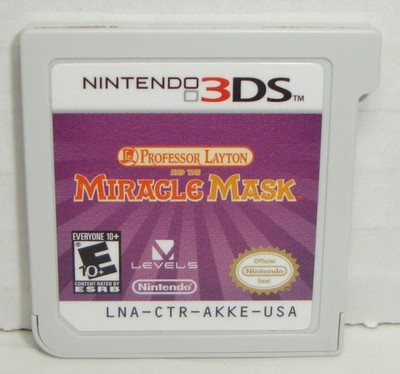 PROFESSOR LAYTON AND THE MIRACLE MASK 3DS NINTENDO 3DS VIDEO GAME CARTRIDGE