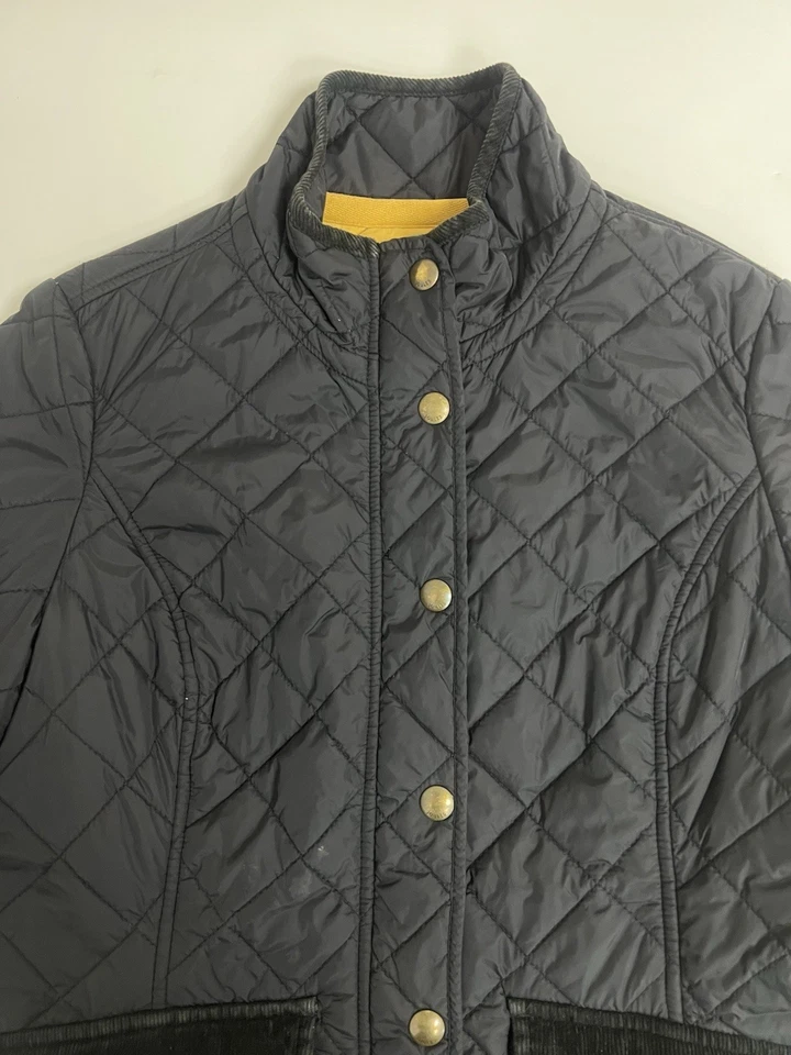 Chaqueta Joules Boldly British acolchada cremallera completa con bolsillos ribeteados de pana Reino Unido 14 Foto 3 de 4