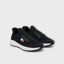 Tommy Jeans Hombres Zapatos Tenis Color Negro EM0EM01555 40-46 Tallas UE