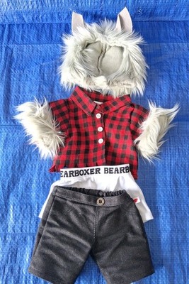 Build-a-Bear Workshop 2012 Limited Edition HALLOWEEN WEREWOLF 4pc Costume Outfit